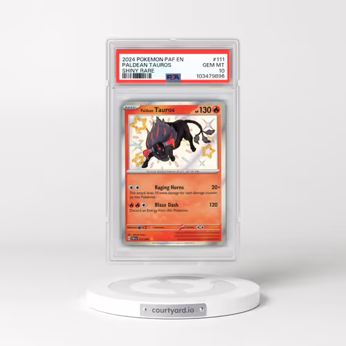 2024 Pokémon Paf EN-Paldean Fates #111 Paldean Tauros - Shiny Rare (PSA 10 GEM MINT)