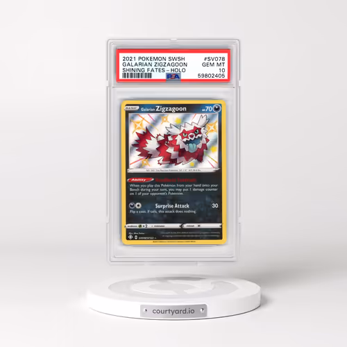 2021 Pokémon Sword & Shield Shining Fates #SV078 Galarian Zigzagoon - Holo (PSA 10 GEM MINT)