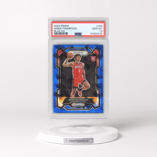 2023 Panini Prizm #150 Amen Thompson - Blue Ice (PSA 10 GEM MINT)