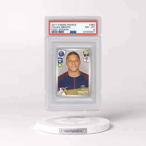 2017 Panini France Foot Sticker #383 Kylian Mbappe (PSA 8 NM-MT)