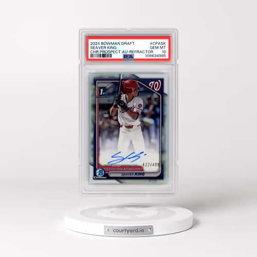 2024 Bowman Draft Chrome Prospect Autographs #CPASK Seaver King - Refractor (PSA 10 GEM MINT)