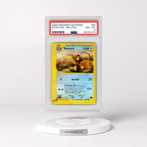 2003 Pokémon Skyridge #89 Raticate - Reverse Foil (PSA 8 NM-MT)