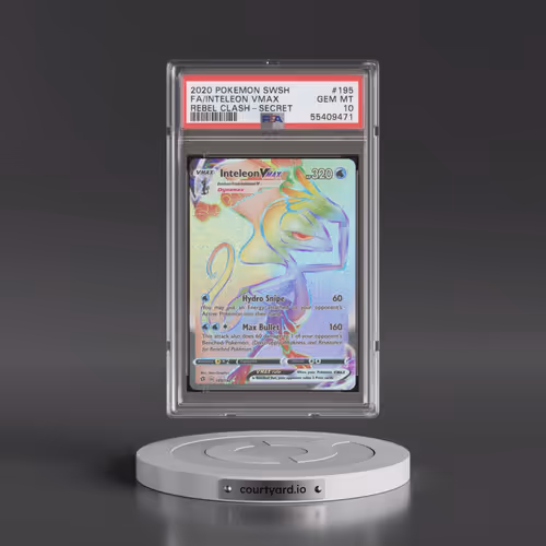 2020 Pokémon Sword & Shield Rebel Clash #195 Inteleon Vmax - Full Art Secret (PSA 10 GEM MINT)