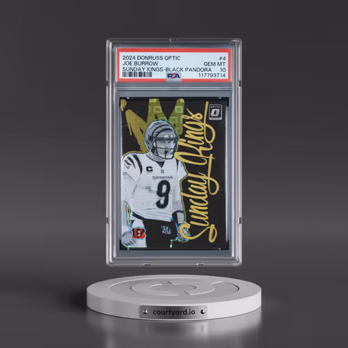 2024 Panini Donruss Optic Sunday Kings #4 Joe Burrow - Black Pandora (PSA 10 GEM MINT)
