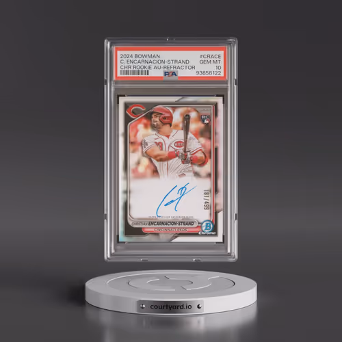 2024 Bowman Chrome Rookie Autographs #CRACE Christian Encarnacion-Strand - Refractor (PSA 10 GEM MIN