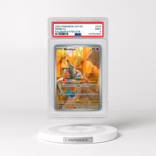 2024 Pokémon Svp EN-SV Black Star Promo #075 Mimikyu - Paldean Fates Elite Trainer Box (PSA 9 MINT)