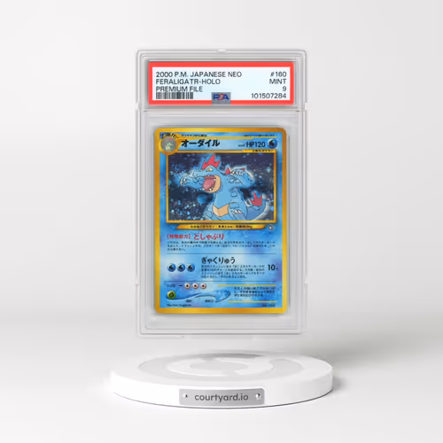 2000 Pokémon Neo #160 Feraligatr - Holo Premium File (PSA 9 MINT)