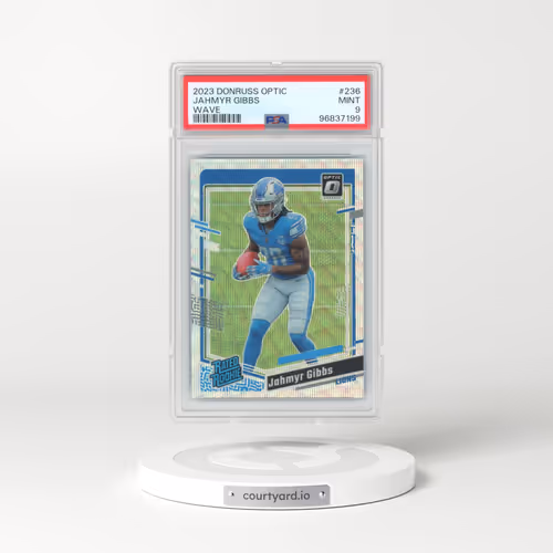 2023 Panini Donruss Optic #236 Jahmyr Gibbs - Wave (PSA 9 MINT)