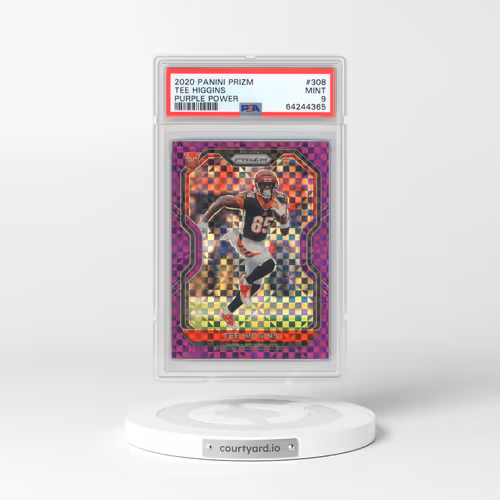 2020 Panini Prizm #308 Tee Higgins - Purple Power (PSA 9 MINT)