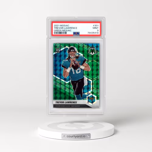 2021 Panini Mosaic #301 Trevor Lawrence - Green Mosaic (PSA 9 MINT)