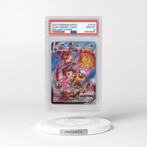 2022 Pokémon Sword & Shield Brilliant Stars #TG19 Single Strike Urshifu Vmax - Full Art (PSA 10 GEM MINT)
