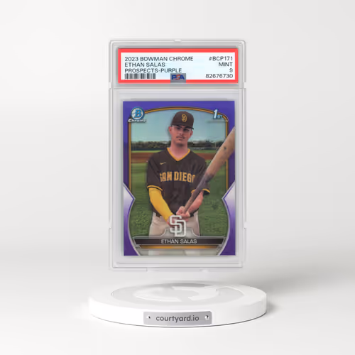 2023 Bowman Chrome Prospects #BCP171 Ethan Salas - Purple Refractor (PSA 9 MINT)