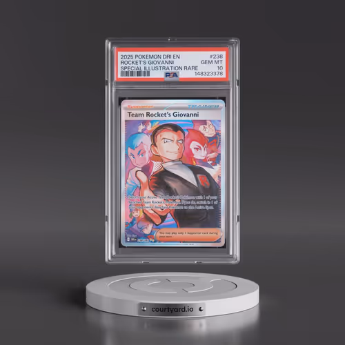 2025 Pokémon Dri EN-Destined Rivals #238 Team Rocket's Giovanni - Special Illustration Rare (PSA 10