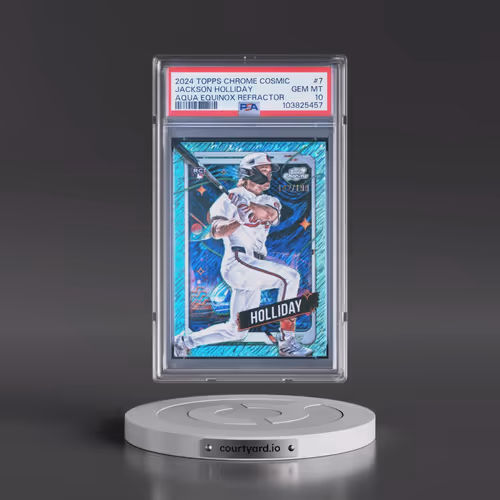 2024 Topps Chrome Cosmic #7 Jackson Holliday - Aqua Equinox Refractor (PSA 10 GEM MINT)