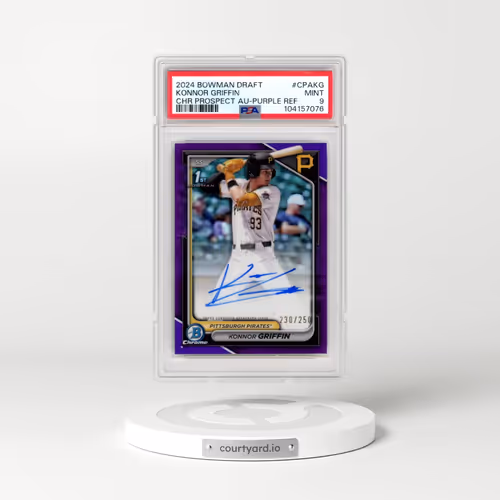 2024 Bowman Draft Chrome Prospect Autographs #CPAKG Konnor Griffin - Purple Refractor (PSA 9 MINT)