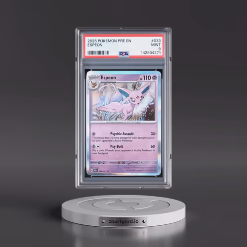 2025 Pokémon Pre EN-Prismatic Evolutions #033 Espeon (PSA 9 MINT)