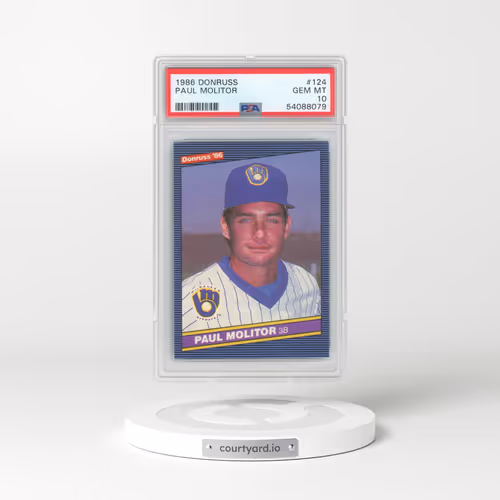 1986 Donruss #124 Paul Molitor (PSA 10 GEM MINT)