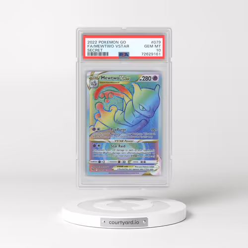 2022 Pokémon Go #079 Mewtwo Vstar - Full Art Secret (PSA 10 GEM MINT)