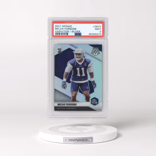 2021 Panini Mosaic #362V Micah Parsons - Variation-Silver (PSA 9 MINT)