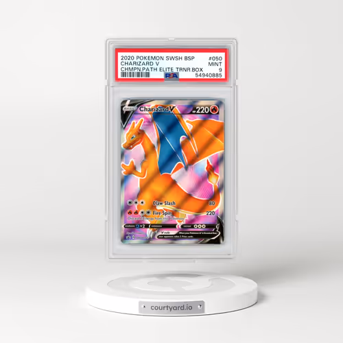 2020 Pokémon Swsh Black Star Promo #050 Charizard V - Holo Champion's Path Elite Trainer Box (PSA 9