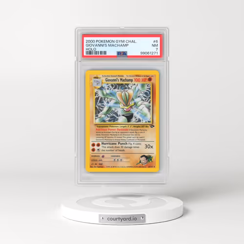 2000 Pokémon Gym Challenge #6 Giovanni's Machamp - Holo (PSA 7 NM)