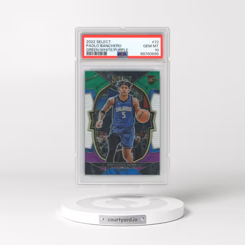 2022 Panini Select #72 Paolo Banchero - Green/White/Purple (PSA 10 GEM MINT)