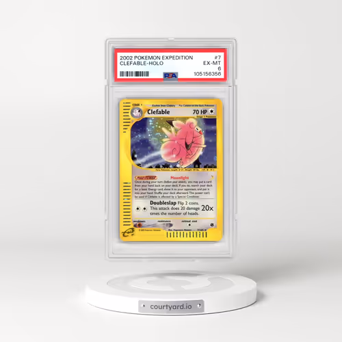2002 Pokémon Expedition #7 Clefable - Holo (PSA 6 EX-MT)