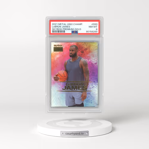 2021 Skybox Metal Universe Champions Skybox Premium #S50 LeBron James - Gold (PSA 8 NM-MT)