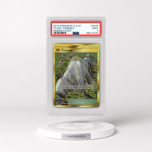 2019 Pokémon Sun & Moon Hidden Fates #SV89 MT. Coronet - Full Art (PSA 9 MINT)