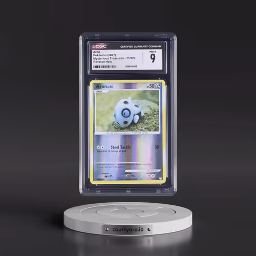 2007 Mysterious Treasures #71/123 Aron - Reverse Holo (CGC 9 MINT)