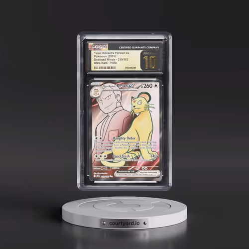 2025 Pokémon Dri EN-Destined Rivals #219 Team Rocket's Persian EX - Holo Ultra Rare (CGC 10 PRISTINE