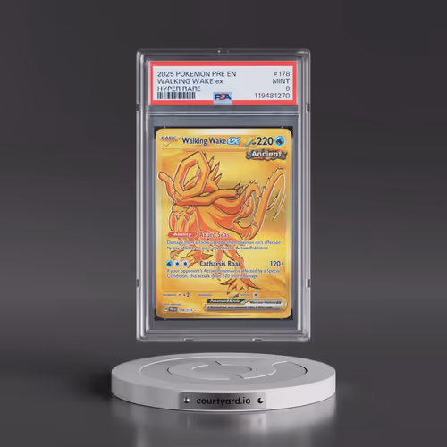2025 Pokémon Pre EN-Prismatic Evolutions #178 Walking Wake EX - Holo Hyper Rare (PSA 9 MINT)