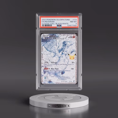 2021 Pokémon Celebrations Classic Collection #113 Reshiram - Full Art (PSA 8 NM-MT)