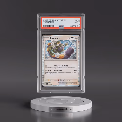 2025 Pokémon Wht EN-White Flare #078 Tornadus (PSA 9 MINT)