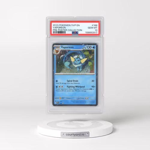 2025 Pokémon Svp EN-SV Black Star Promo #168 Vaporeon - Prismatic Evolutions Poster Collection (PSA
