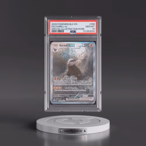 2025 Pokémon Blk EN-Black Bolt #168 Excadrill EX - Holo Special Illustration Rare (PSA 10 GEM MINT)