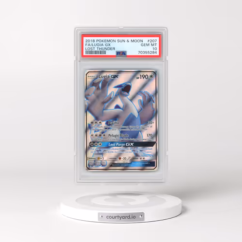 2018 Pokémon Sun & Moon Lost Thunder #207 Lugia GX - Holo Full Art (PSA 10 GEM MINT)