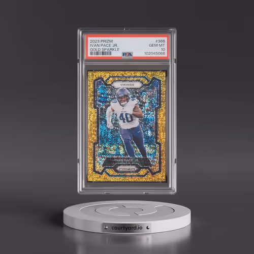 2023 Panini Prizm #366 Ivan Pace Jr. - Gold Sparkle (PSA 10 GEM MINT)