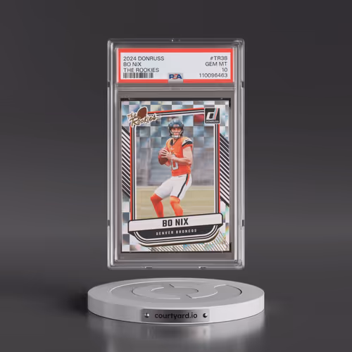 2024 Panini Donruss the Rookies #TR38 Bo Nix (PSA 10 GEM MINT)