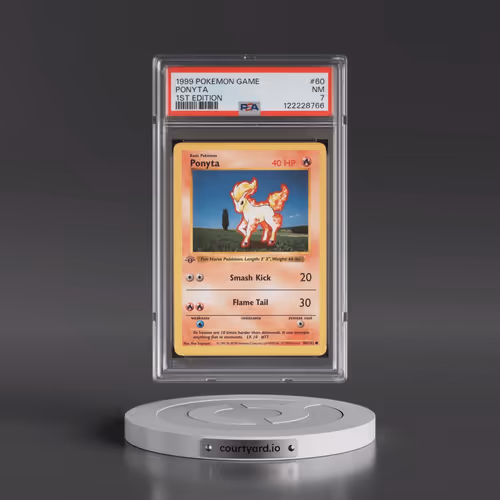 1999 Pokémon Game #60 Ponyta - 1st Edition (PSA 7 NM)