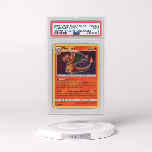 2019 Pokémon SM Black Star Promo #SM226 Charizard - Holo Fall 2019 Collector Chest (PSA 9 MINT)