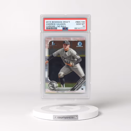 2019 Bowman Draft #BDC100 Andrew Vaughn - Chrome-No Ball (PSA 10 GEM MINT)