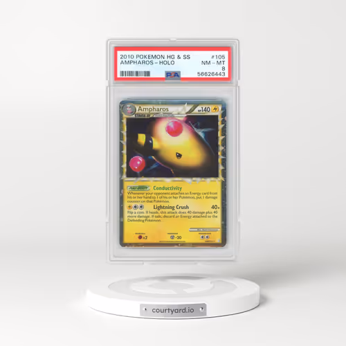 2010 Pokémon Heartgold & Soulsilver #105 Ampharos - Holo (PSA 8 NM-MT)