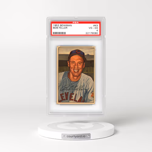 1952 Bowman #43 Bob Feller (PSA 4 VG-EX)