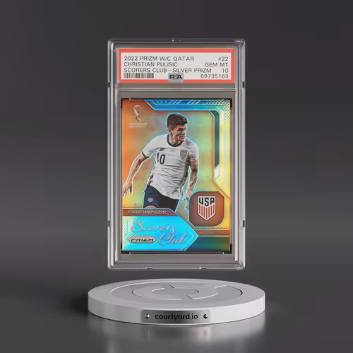 2022 Panini Prizm World Cup Qatar Scorers Club #22 Christian Pulisic - Silver Prizm (PSA 10 GEM MINT