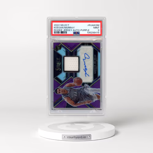 2022 Panini Select Rookie Jersey Autographs #RJAKGM Keegan Murray - Purple (PSA 9 MINT)