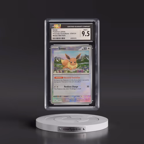 2025 Pokémon Pre EN-Prismatic Evolutions #074 Eevee - Reverse Holo Master Ball (CGC 9.5 MINT+)