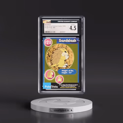 1999 Burger King Pokémon Cards - English #28 Sandslash (CGC 4.5 VG-EX+)