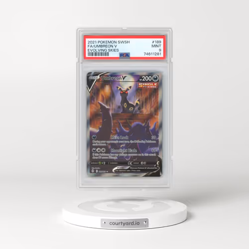 2021 Pokémon Sword & Shield Evolving Skies #189 Umbreon V - Holo Full Art (PSA 9 MINT)