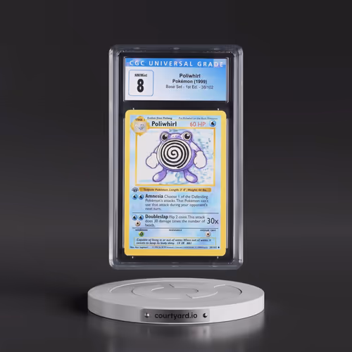 1999 Base Set #38/102 Poliwhirl - 1st Edition 1st Edition (CGC 8 NM-MT)